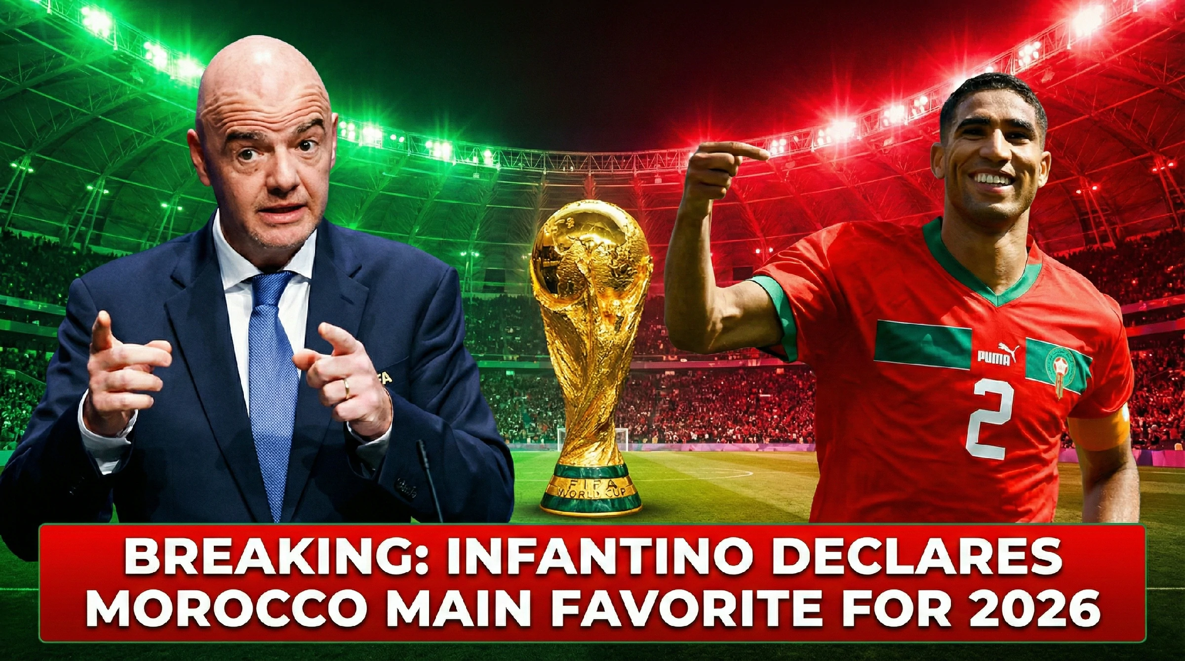Infantino Confirms: Morocco World Cup 2026 Favorites to Win Title